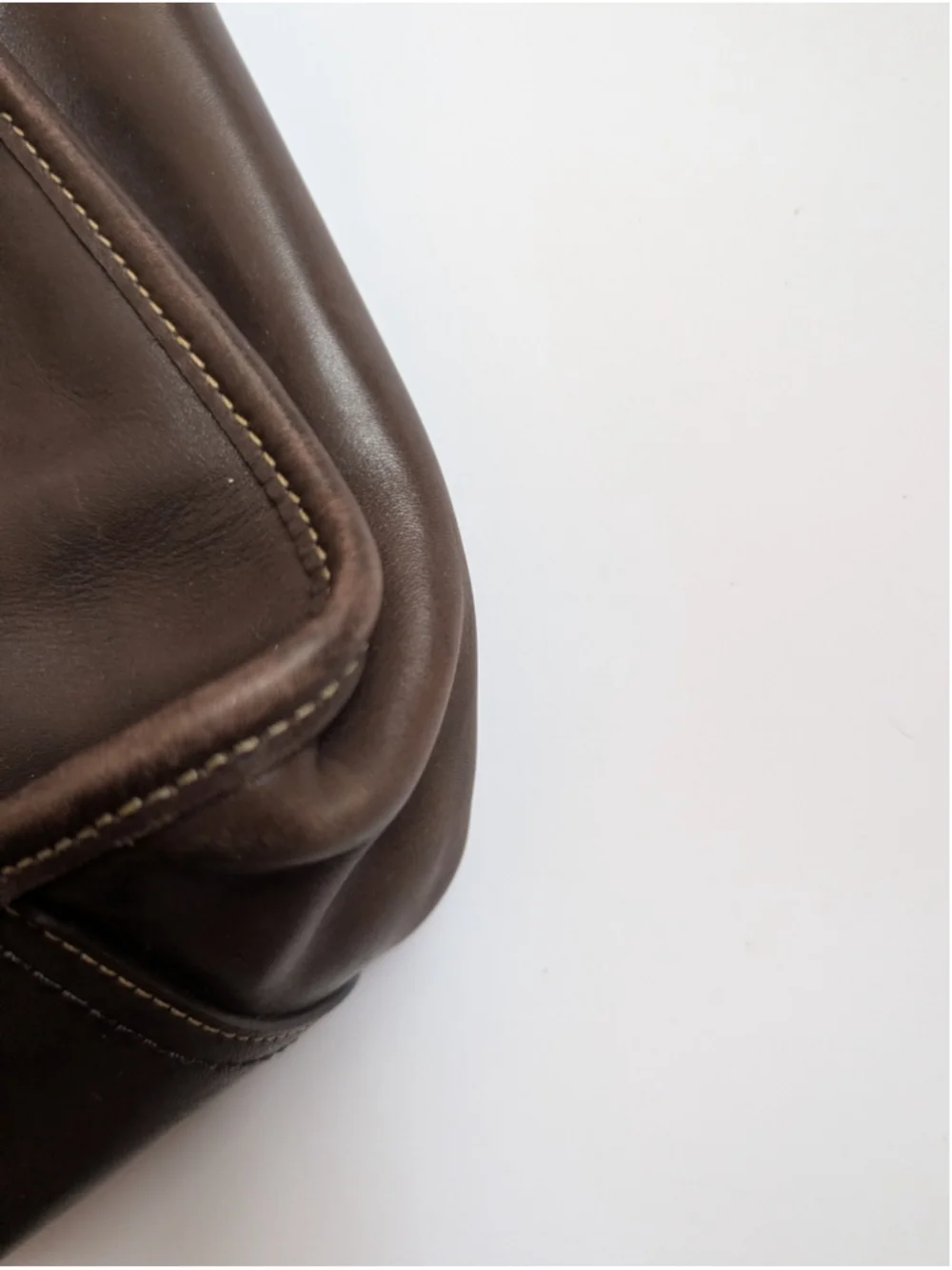 Vintage COACH 05A02 Brown Leather Messenger Bag Crossbody Transatlantic Map Bag